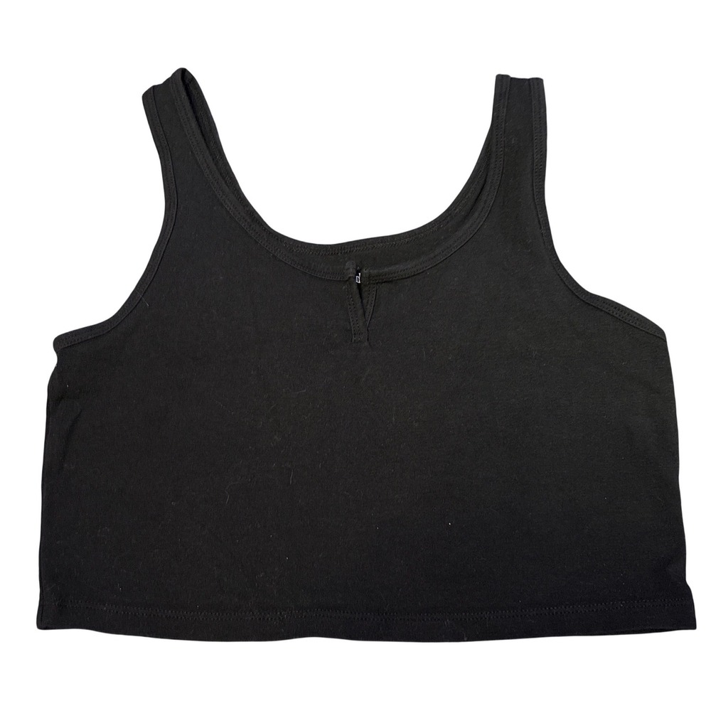 Wild Fable Black Cropped Tank Top, Size Large